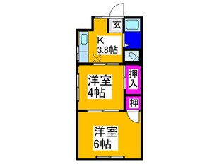 マンション北野田の物件間取画像